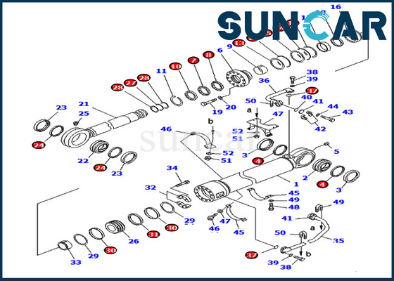Buy 707-99-78680 7079978680 Bucket Cylinder Seal Kit For Excavator PC750SE-7 PC800SE-7 Komatsu online manufacture