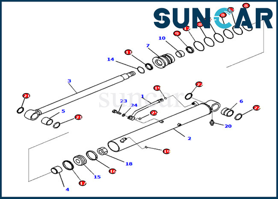 Buy 721-98-00670 Boom Hydraulic Cylinder Seal Kit 7219800670 PC78US-10 Komatsu Service Kits online manufacture