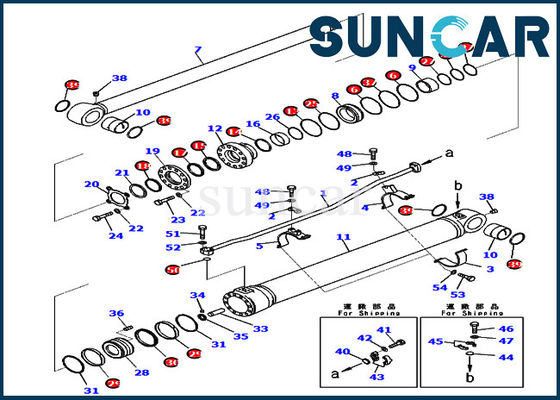 buy 721-98-00930 7219800930 Arm Cylinder Oil Seal Kit Wear Resistance PC800SE-8E0 Komatsu Repair Kits online manufacture