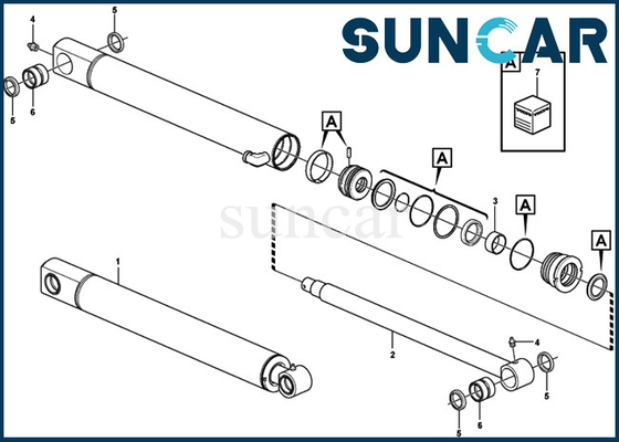 15077493 EC27C SUNCARVO.L.VO Sealing Kit Wear Resistance VOE15077493 Dipper Arm Cylinder Seal Kit