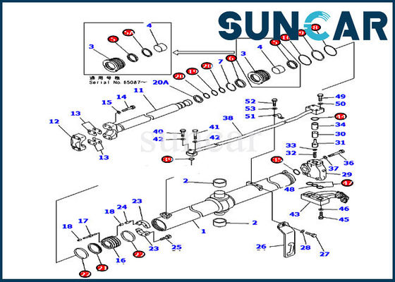 Buy 707-99-44180 Blade Lift Hydraulic Cylinder Seal Kit For Komatsu D155A-5 online manufacture
