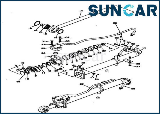Buy 101-870-0510 Hydraulic Blade Seal Replacement Kits Fits D20A-3 Komatsu Dozer online manufacture