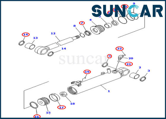 Buy 707-98-22910 Lift Hydraulic Cylinder Seal Kit Fits D31EX-21 D31PX-21 Komatsu online manufacture