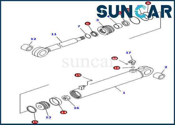 Buy D37EX-21 Komatsu Hydraulic Cylinder Rebuild Kits 707-98-24720 online manufacture