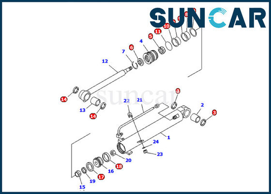 Buy 707-98-11230 Komatsu Excavator Boom Cylinder Seal Kits PC08UU-1-A Model inner Replacement online manufacture