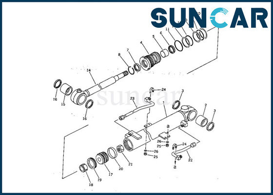 Buy 707-98-12270 Boom Cylinder Seal Kit Komatsu Excavator PC07-2 Model Inner Parts Service Kit online manufacture
