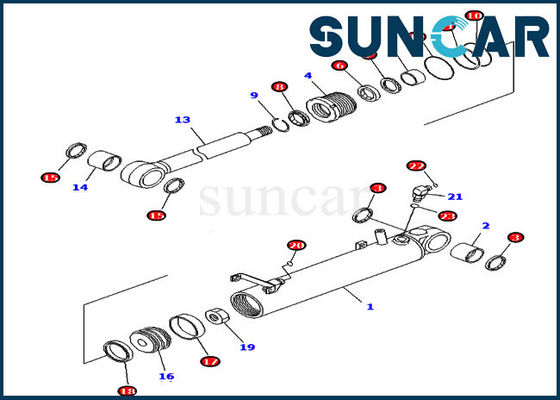 Buy 707-99-24640 Hydraulic Lift LH RH Cylinder Seal Kit Fits Bulldozer D39PX-2A Komatsu online manufacture