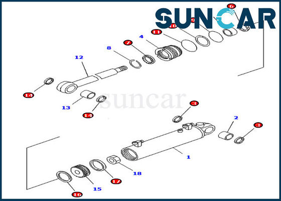 Buy 707-98-32820 Blade Lift Cylinder Repair Seal Kit For D41A-6 D41E-6 Koamtsu Inner Parts online manufacture