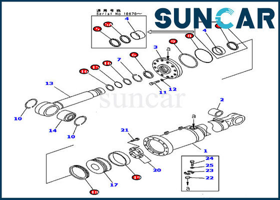 Buy 707-98-84011 Bulldozer Sealing Kit D475A-3-SC Komatsu Tilt Cylinder Repair Kits online manufacture