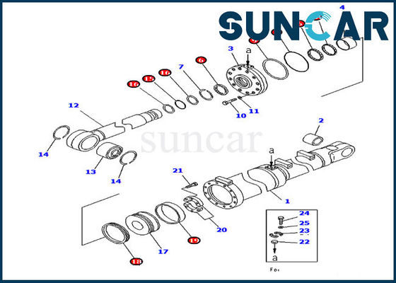 Buy Komatsu Sealing Kit 7079984200 Blade Tilt Cylinder Service Kit Fits Bulldozer Models D475A-5 online manufacture