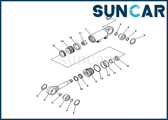 Buy 707-98-12410 Blade Lift Cylinder Seal Kit Hydraulic Cylinder Repair Parts Fits PC12UU-2 Excavator online manufacture