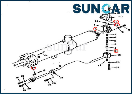 buy 707-98-75420 7079875420 Bulldozer Lift Seal Kits Komatsu Cylinder Seal Repair Kit online manufacture