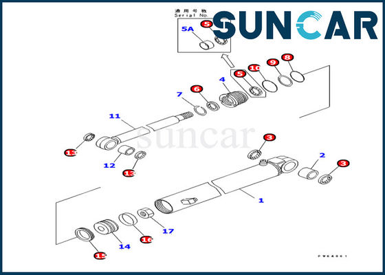 Buy Excavator Sealing 707-98-10820 Arm Cylinder Seal Kits PC10MR-1 Komatsu Inner Parts online manufacture