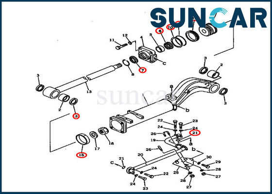 Buy 135-63-05010 Dump Sealing Kit Cylinder Service Kit Fits D57S-1 Komatsu Crawler Loaders online manufacture