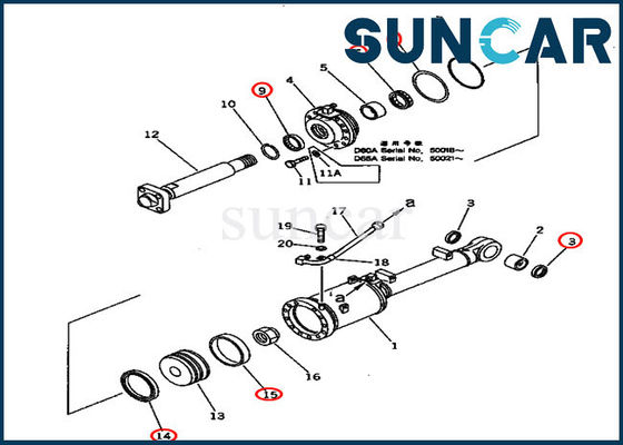 Buy Bulldozer 707-98-60100 Blade Tilt Cylinder Seal Kit D60A-11 Komatsu Repair Parts online manufacture