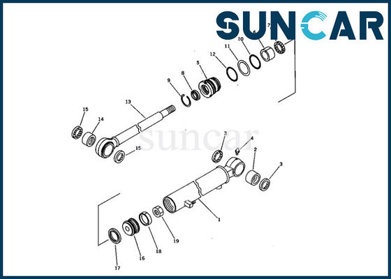 Buy 21S-63-02040 Komatsu Swing Cylinder Seal Kit Fits Models PC03-1 Excavator Inner Repair Kit online manufacture