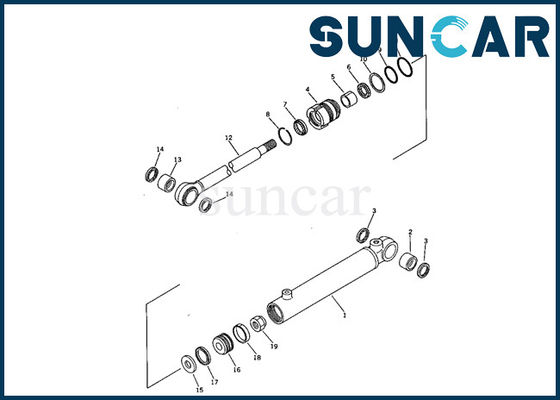 Buy 707-00-50640 Swing Cylinder Service Kit Komatsu PC05-5 Repair Seal Kit For Mini Excavator online manufacture
