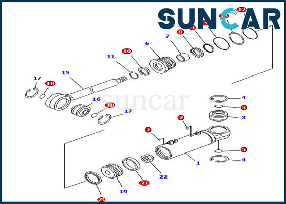 Buy D61EX-15 D61PX-15 Komatsu OEM Parts 707-99-43690 Dozer Hydraulic Tlit Cylinder Seal Kit online manufacture