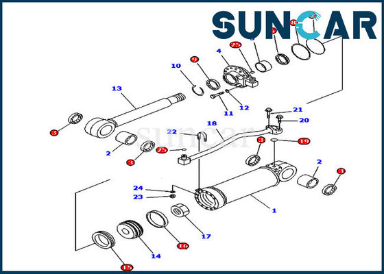 Buy Cylinder Service Kit 7079852220 Ripper Cylinder Seal Kits For Komatsu Bulldozer D65EX-15 online manufacture