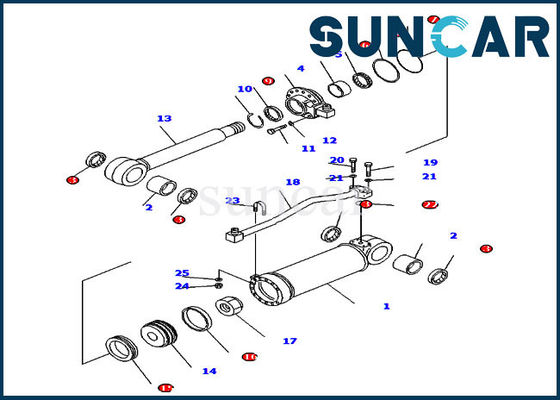 Buy D85ESS-2 D85ESS-2A Hydraulic Komatsu Seals 707-99-52180 Ripper Cylinder Seal Repair Kit online manufacture