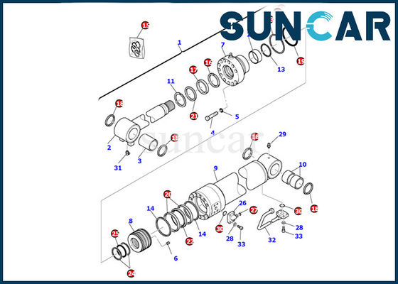 Buy 707-99-41300 Hydraulic Seals PC110R-1 Blade Cylinder Seal Kit Gasket Kits For Komatsu Excavator online manufacture