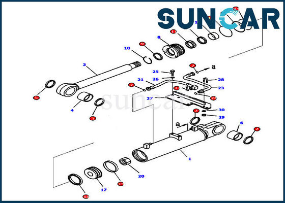 buy Komatsu Repair Seal Kit 707-99-43700 Ripper Lift Cylinder Kits For D85MS-15 Bulldozer Parts online manufacture
