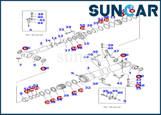707-99-47080 Arm Cylinder Service Kit For Komatsu PC170LC-10 Excavator Equipment Seal Kit Parts