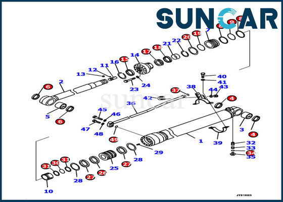 Buy Hydraulic Arm Cylinder Repair Kits 707-99-39770 Komatsu Excavator Seal Kit PC138US-10 model online manufacture