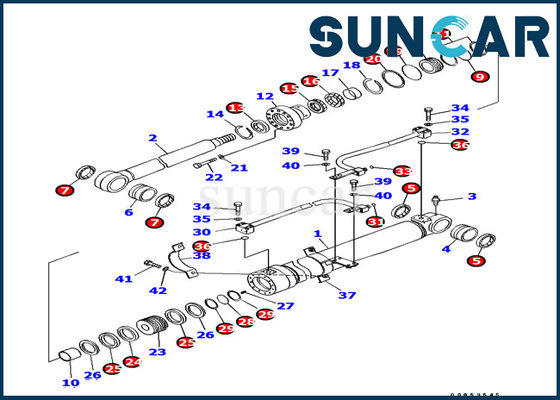 Buy 707-99-37170 Boom Cylinder Seal Repair Kit For Komatsu Excavator PC138US-8 Models online manufacture