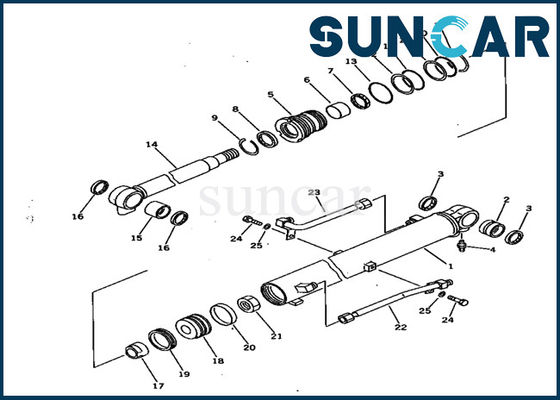 707-99-15710 Komatsu PC28UU-1 Boom Cylinder Seal Kit Oil Resistance Inner Service Kit Replacement