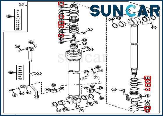 Buy 4483194 Arm Cylinder Seal Kit Fits Excavator 180 John Deere Construction Machinery Models online manufacture