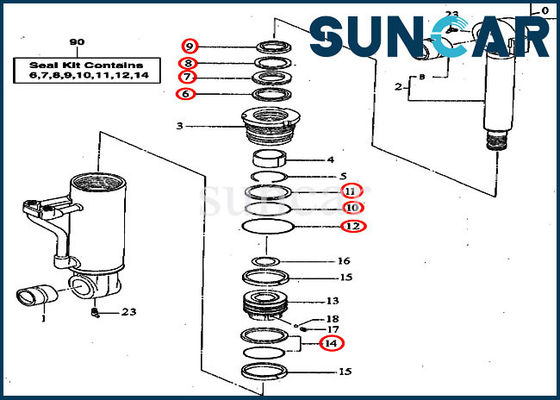 Buy John Deere 190 Models Mechanical Seal Kits 4369773 Blade Cylinder Repair Sealing Kit online manufacture