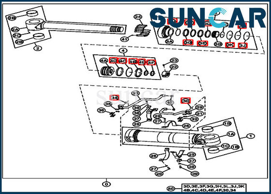 buy 4669894 Positioning Cylinder Seal Kit Fits For John Deere 190DW Models Equipment online manufacture