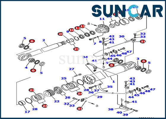 Buy Komatsu Excavator 707-99-87730 Boom Hydraulic Cylinder Seal Kit Sealing Kits Fits PC1800-6 online manufacture