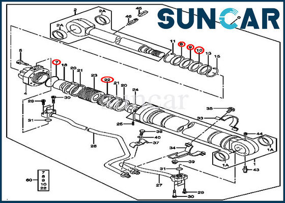Buy 4485615 Boom Seal Repair Kits Fits 270C LC John Deere Excavator LH/RH Cylinder online manufacture