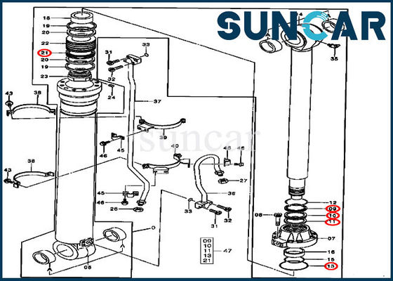 Buy High Sealing Performance 9180582 Arm Cylinder Repair Seal Kit For 330LC 330LCR John Deere online manufacture