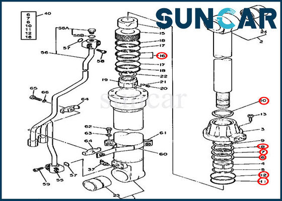 Buy Spare Parts AT192095 Hydraulic Oil Seal Kits 490 490D Deere Boom Cylinder Repair Kit online manufacture