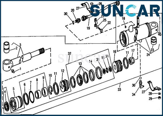 RE21401 Replacement Crowd Cylinder Seal Kit Fits 690B John Deere Heavy Equipment