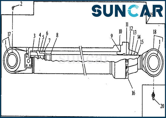 Buy AH144594 Boom Seal Kit Hydraulic Cylinder Repair Kit Fits 653G 690ELC John Deere online manufacture