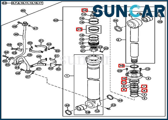 Buy JOHN DEERE 4660036 Hydraulic Boom Cylinder Seal Repair Kit 750 800C Excavator Service Kits online manufacture