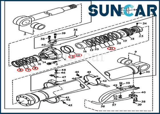 Buy 790D John Deere AT192098 Boom Bucket Oil Seal Kits Hydraulic Cylinder Sealing Kit online manufacture