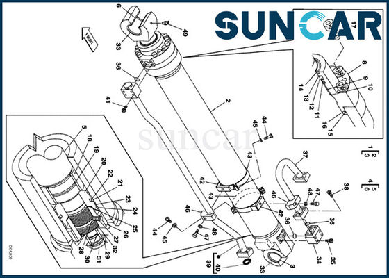 Buy LZ00478 CASE Arm Cylinder Seal Kit For crawler excavator CX330 Inner Repair Kit online manufacture