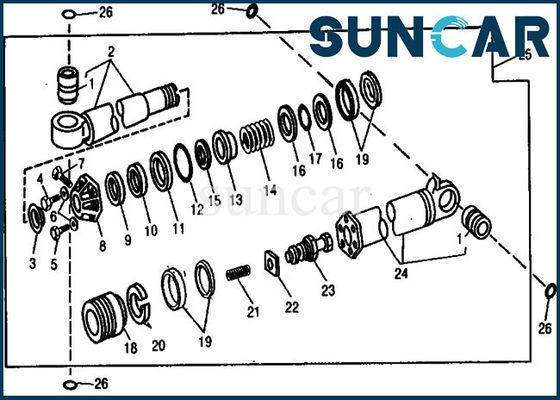 AR88791 Crowd Cylinder Seal Kit John Deere 890 Excavator Hydraulic Repair Kits