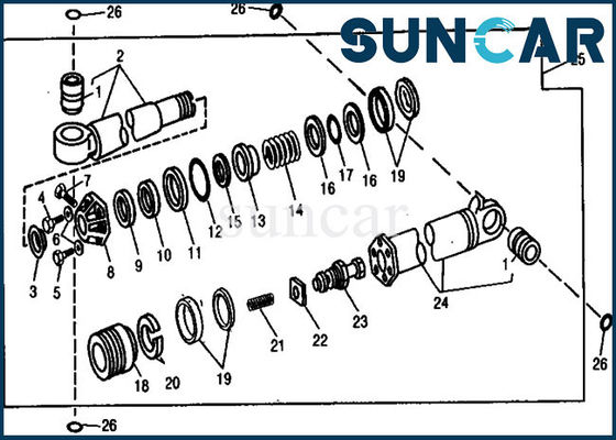 AR105293 Hydraulic Cylinder Deere Parts 890 Crowd Seal Repair Kit Excavator Service Kits