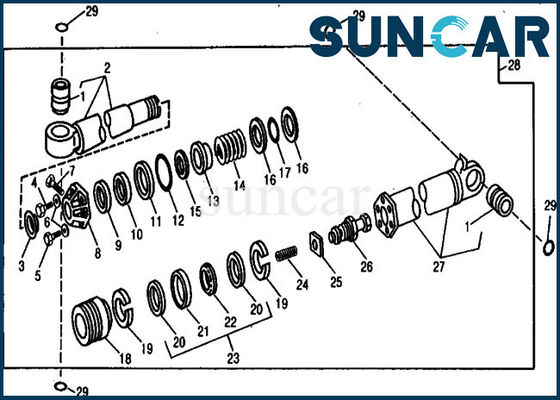 RE11568 Hydraulic Cylinder Repair Seal Kit For Crowd JOHN DEERE 890 Excavator