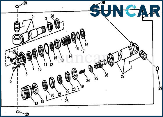 RE21195 Replacement Crowd Cylinder Seal Kit 890 990 John Deere Hydraulic Service Kits