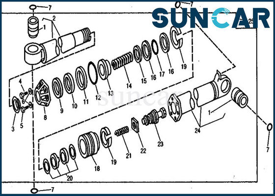 Crowd Cylinder AR105687 Repair Seal Kit Deere Sealing Kit For Excavator 890A Models