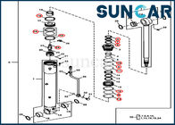 4696459 Swing Cylinder Repair Sealing Kit Deere 85D 85G Hydraulic CYL Oil Seal Kits