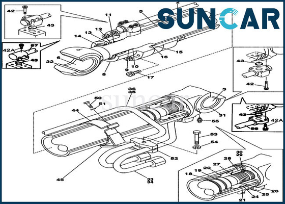 Buy LZ00445 Cylinder Seal Kit Boom Repair Kits Fits CASE CX210N CX210LR Sealing Part online manufacture