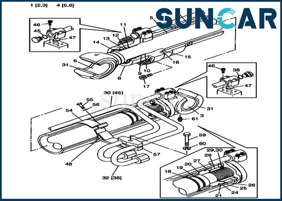 Buy LZ00442 Hydraulic Boom Seal Kit Cylinder Service Kits Fits CASE CX225SR CX240 online manufacture
